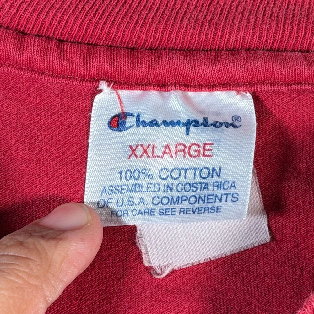 Vintage San Francisco 49ers Champion‎ Red Football Graphic T-Shirt XXL 90's NFL - Picture 6 of 14